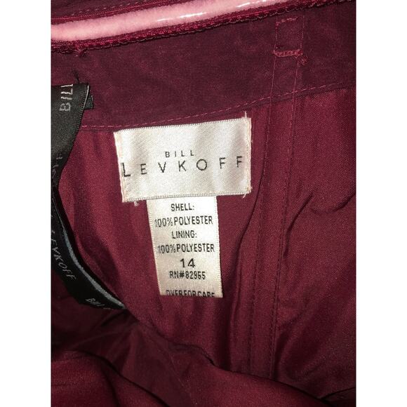 BILL LEVKOFF Chiffon strapless gown, sweetheart neckline, pleated bodice size 14 - Picture 8 of 12